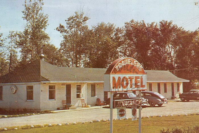 Jackson Michigan 1950S Postcard Travelers Motel (newer photo)